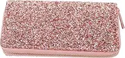 [ANDRESLAD] 1Pc Fashionable Zippered Wallet for Women Portable Long Wallet with Glitter Design Purse for Dating Travel and Daily Use Present for Mothers and Daughters