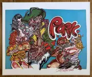 S. Clay Wilson Signed 24x20 Pork Promo Print LE AUTOGRAPHED The Checkered Demon