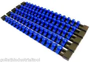 5 GOLIATH INDUSTRIAL 3/8" ABS MOUNTABLE SOCKET RAIL HOLDER ORGANIZER BLUE SH38BB