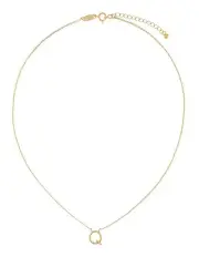 [Mocha] Elly Lou Timeless Q Initial Necklace in Light Gold