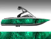 Shipwreck (Aqua) Abstract Boat Wrap Kit 3M Premium Cast Vinyl - 15 Size Options