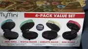 My Mini Waffle, Grill, Donut & Omelette Maker 4 Pack Value Set NEW