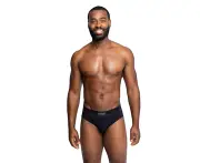 3 X Jockey Mens London Briefs Underwear Jocks International - Black Cotton/Elastane - Black