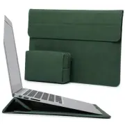 Laptop Sleeve Case with Stand Feature for MacBook 13.3-14 Inch Midnight Green