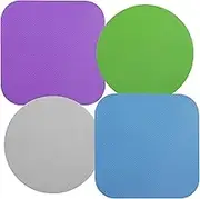 4pcs Jar Opener Gripper Pads, Multifunctional Rubber Jar Gripper Pad Jar Opener Grippers for Elderly Suffering from Arthritis Weak Hands (Blue, Green, Grey, Purple)