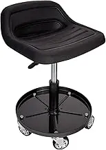 Sunex Tools 8514 300-Pound Capacity Telescoping Tractor Seat with Parts Tray and 3.5-Inch Heavy Duty Casters