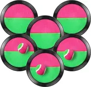 TOODOO Toss and Catch Balls Game, 3 Set Paddle Toss and Catch Ball, 6 Paddles and 3 Balls, Suitable for Sports, Beach, Gifts, Event and Game Prizes, Party Favor and Supplies (Black)