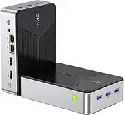 GMKtec Mini PC NAS Intel N150 Dual Boot System 12GB DDR5 64GB EMMC +1TB SSD Desktop Computer 4*M.2 NVMe Slots/Dual NIC 2.5GbE/ USB-C USB 3.2 10Gbps/ Network Attached Storage Nucbox G9