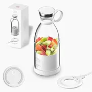 [MEFESE] Personal Size Blender Battery Powered USB Rechargeable Portable Blender for Shakes and Smoothies 350ml Fresh Juice Blender Cup with Stainless Steel 4 Blades for Travel Gym Kitchen