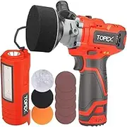 TOPEX 12V Cordless Polisher Lithium-Ion LED Torch w/ Battery & Charger