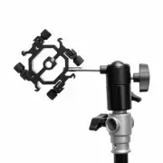 4 Heads Bracket Adapter Holder Flash Umbrella Hot Shoe Mount Light Stand Photo