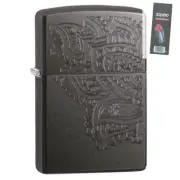 Zippo 29431 Paisley Design Gray Dusk Finish Full Size Lighter + FLINT PACK