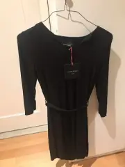 Cynthia Rowley Black Tie Dress