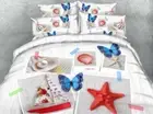 Red Shells Pearls 3D Printing Duvet Quilt Doona Covers Pillow Case Bedding Sets