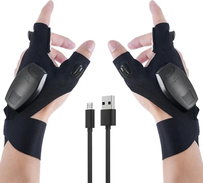 LED Rechargeable Flashlight Glove Lamp Unique Tools Gifts for Men Dad Adults,Coo