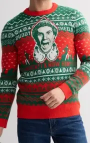 Men’s Buddy The Elf Pullover Ugly Christmas Sweater. Multi-Color. Medium. NWT.