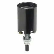 Leviton 4155-51 Incandescent Lampholder, Bottom Turn Knob Switch, Candle,...