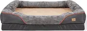 XXX-Large Memory Foam Dog Bed: Orthopedic Waterproof Pet Sofa Beds Washable - Bolster Puppy Cushion Mat with Pillow and Removable Cover for Extra Large Dogs XXXL(135X100cm)