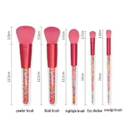Catzon 5Pcs Makeup Brush Set Eyeshadow Blush Makeup Beauty Tool-Red