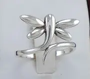 CUTE .925 STERLING SILVER DRAGONFLY RING size 10 style# r2209