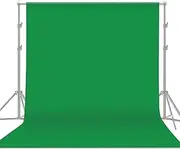 Labymos 3 * 3m / 10 * 10ft Professional Green Screen Backdrop Studio Photography Background Washable Durable Polyester-Cotton Fabric Seamless One-Piece Design for Portrait Product