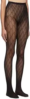 [Bellybar] Women'S Sexy Letter Fishnet Stockings Leggings Pantyhose With Letters Tights High-Waist Artifact Lace Tights Pattern Nylon G, Black