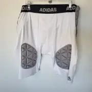 Adidas Compression Shorts Mens 4XL White Tech Fit Smash Pad Griddle F17479