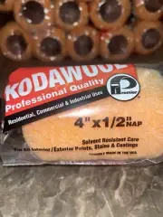 Case Of 36(Qty) Koda Wool 4" Paint Roller Cover, 1/2" Nap,Polyester/Knitted Wool