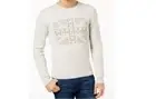 Ben Sherman Men's LS Union Jack Jacquard Sweater, Beige, L