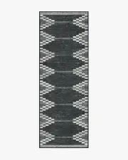 75' x 215' | Machine Washable Runner Rug | Kid & Pet Friendly | Indoor Rug | Sloane Black Rug | Ruggable