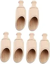 COLLBATH 6pcs Wooden Measuring Set Teaspoon for Salt Sugar Portable Tea Scoop for Kitchen Restaurant