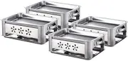 Benser Stainless Steel Chafing Dish with BBQ Fish Stove Grill Plate, 40 cm Size,Silver