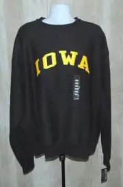 New Iowa Hawkeyes Black Crew Neck Sweatshirt mens 2XL Signature Concepts