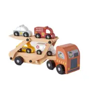 Zookabee Car Carrier Imaginitive Play Interactive Kids Pull Along Wooden Toy 3y+