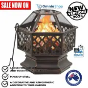 Large Outdoor Fire Pit Brazier Patio Heater BBQ Camping Fireplace Firepit XXL