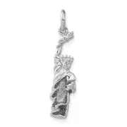 Sterling Silver Glitter Enameled Statue Of Liberty Charm