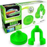 Marble Genius Marble Rails Bases: 5 Piece Marble Run (3 Small Round Bases, 2 Wide Arches), Add-Ons for Use with Marble Rails Playsets, Includes Online App and Full-Color Instructions, Ages 8 and Up