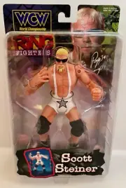 Scott Steiner Big Poppa Pump WCW Ring Fighters Action Figure New Toybiz 1999