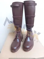 WW2 GERMAN OFFICER LEATHER BROWN HANDMADE BOOTS SIZE 5 to 15