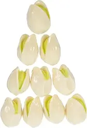 Hohopeti Artistic Pistachio Nut Models 10pcs Artificial Nuts Decoration for Home Party Decorations