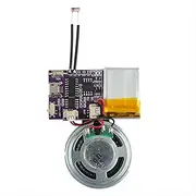MP3 Music Sound Chips, Voice Module, Light Sensor Control Activated,16 MB Sound Module for Crafts, Christmas, New Year Greeting Cards, Box with Speaker Lithium Battery Powered USB Cable.