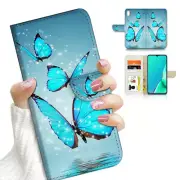 ( For Telstra 4GX Essential Smart 2.1 ) Case Cover AJ23237 Blue Butterfly