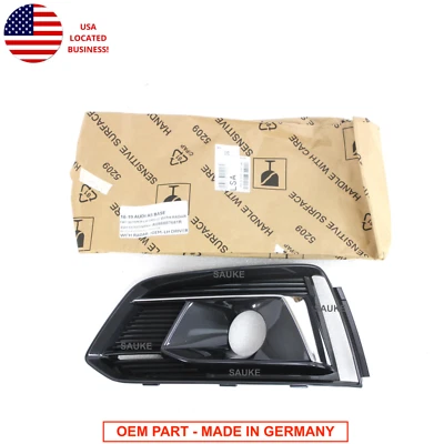 for 2018- 19 A5 base front bumper Left driver side grille insert with radar OEM (for: Audi)