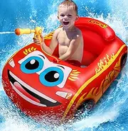 HopeRock Kids Pool Float With Water Gun, Inflatable Ride-on Swimming Toy for Boys Aged 3-8 Years, Toddlers Float Perfect for Summer Fun