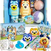 Birthday Gifts Set for Kids: Bath Bombs with Surprise Toy Inside, Bath Slime, Fidget Squishy Toys, Pop Fidget Toys, Silicone Coin Purse, Slap Bracelets, Pencil Sharpener, Relaxing Gift Set for Kids