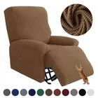 Jacquard Recliner Sofa Cover Stretch with Pocket Non-slip Protector Living Room