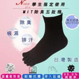 免運!連穿七天不腳臭-N-EASY 銀離子除臭抗菌襪 每入1雙 (15入,每入177.2元)