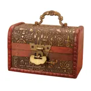 Vintage Wood Box Storage Box Wooden Lock Password Jewelry Box Treasure Box