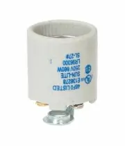 Keyless Unglazed Porcelain E-26 Socket, 1/8 IP Hickey NEW 48104IJB