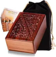 Wooden Urn Box for Human Ashes, Cremation Funeral Urns Box, Hand Carving Decorat